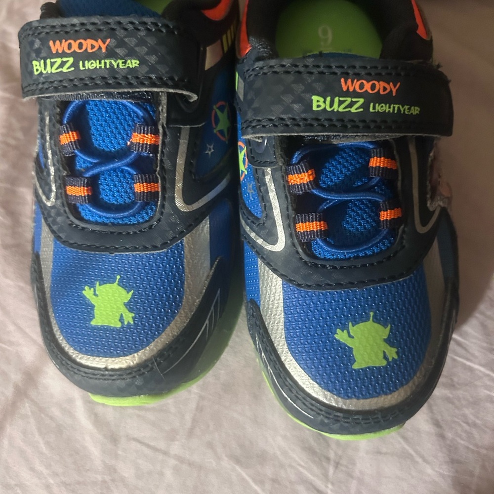 Disney Blue & Lime Woody Buzz Lightyear Kids Sneakers